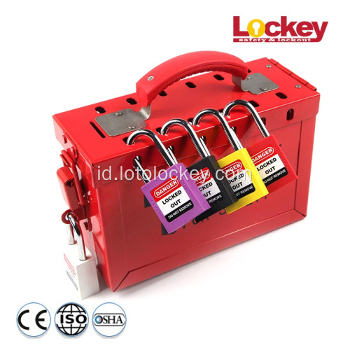 Kotak Tagout Pengunci Baja Pengaman untuk Master Padlock